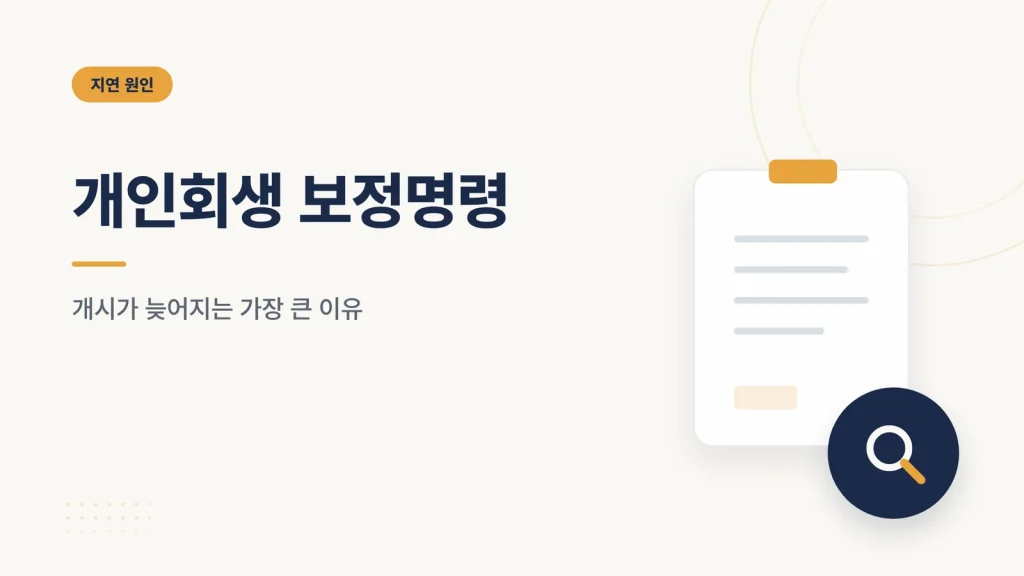 개인회생 보정명령 대표 이미지