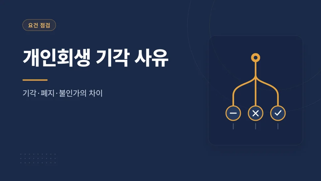 개인회생 기각 사유 대표 이미지